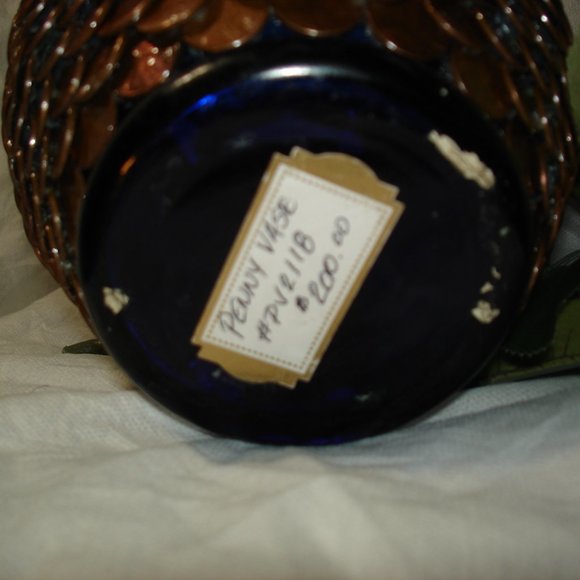 Coin Vase Collectible Handmade Art Glass - Picture 5 of 6